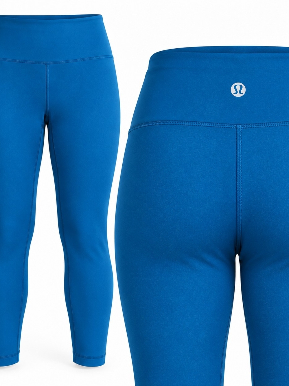 Lululemon Size 20 Blue Teal Cropped Leggings Athleisure Sporty Minimalist